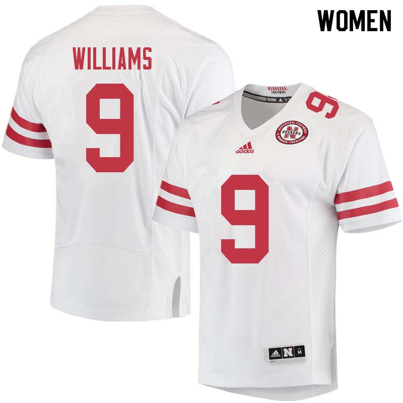 Women #9 Keyan Williams Nebraska Cornhuskers College Football Jerseys Sale-White